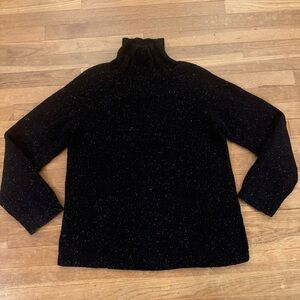 Calvin Klein charcoal speckled long sleeve turtleneck knit sweater sz L
 b50